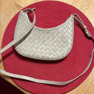 Bembien Chic Cream Woven Shoulder Bag